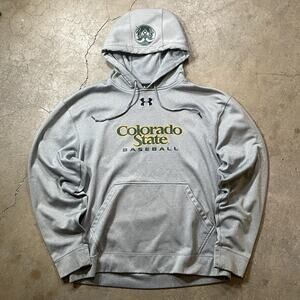 Men's Colorado State Under Armour Baseball Hoody in Green M